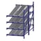 Unex Roller Rack Add-On Gravity Flow Rack, 96 in D, 48 in W, 4 Shelves, Blue RR99S2R4X8-A - alternate 1