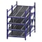 Unex Roller Rack Starter Gravity Flow Rack, 96 in D, 48 in W, 4 Shelves, Blue RR99S2W4X8-S - alternate 1
