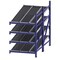 Unex Roller Rack Add-On Gravity Flow Rack, 96 in D, 48 in W, 4 Shelves, Blue RR99S2W4X8-A - alternate 1
