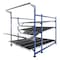 Unex Flow Cell Starter Gravity Flow Rack Workstation, 96 in D, 72 in W, 3 Shelves, Blue FCW99WSW72963 - alternate 1