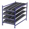 Unex Flow Cell Starter Gravity Flow Rack, 96 in D, 48 in W, 4 Shelves, Blue FC99SKW48964-S - alternate 1