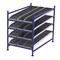 Unex Flow Cell Starter Gravity Flow Rack, 84 in D, 48 in W, 4 Shelves, Blue FC99SKW48844-S - alternate 1