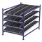 Unex Flow Cell Starter Gravity Flow Rack, 96 in D, 60 in W, 4 Shelves, Blue FC99SKW60964-S - alternate 1