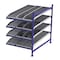Unex Flow Cell Add-On Gravity Flow Rack, 72 in D, 48 in W, 4 Shelves, Blue FC99SKW48724-A - alternate 1