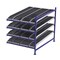 Unex Flow Cell Add-On Gravity Flow Rack, 84 in D, 60 in W, 4 Shelves, Blue FC99SKW60844-A - alternate 1