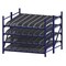 Unex Roller Rack Starter Gravity Flow Rack, 96 in D, 96 in W, 4 Shelves, Blue RR99K2R8X8-S - alternate 1