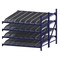 Unex Roller Rack Add-On Gravity Flow Rack, 96 in D, 96 in W, 4 Shelves, Blue RR99K2R8X8-A - alternate 1