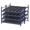 Unex Roller Rack Starter Gravity Flow Rack, 96 in D, 96 in W, 4 Shelves, Blue RR99K2W8X8-S - alternate 1