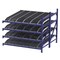 Unex Roller Rack Add-On Gravity Flow Rack, 96 in D, 96 in W, 4 Shelves, Blue RR99K2W8X8-A - alternate 1