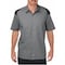 Dickies Men's Short Sleeve Shirt, 35% Cotton, 65% Polyester, Button Down, Black/Gray, M 05SMBK RG M - alternate 1