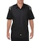 Dickies Men's Short Sleeve Shirt, 35% Cotton, 65% Polyester, Button Down, Black/Gray, M 05BKSM RG M - alternate 1