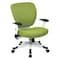 Office Star Managerial Chair Desk Chair, Adjustable Arms, 16-3/4" to 19-1/2" Height, Mesh, Green 5200W-6 - alternate 1
