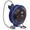 Coxreels Cord Reel With Hand Lamp, Spring Retracted, NEMA 5-20R, 12 AWG, Blue Reel Color, 75 ft Length PC19-7512-F - alternate 1