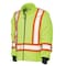 Tough Duck Men's Hi-Vis 3-in-1 Safety Bomber Jacket, 300D Poly Oxford with PU Coating, Type R, Xl S41311 - alternate 3