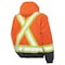Tough Duck Men's Hi-Vis 3-in-1 Safety Bomber Jacket, 300D Poly Oxford with PU Coating, Fluorescent Orange, 2XL S41321 - alternate 2