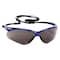 Kleenguard V30 Nemesis Safety Glasses, Anti-Fog & Anti-Scratch, Metallic Blue Frame, Smoke (Gray) Lens 47387 - alternate 1