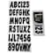 Hardline Products LetterandNumberLabelSet, 3inH, 1-1/2inW GBLK200EC - alternate 1