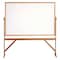 Ghent Dry Erase Board, Plastic, 72 in, 48 in, Wood Frame, White, Gloss RMM46 - alternate 1