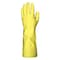 Mcr Safety 5255L Chemical Resistant Gloves, Natural Rubber Latex, 15 in L, 18 mil, Yellow, L, 1 PR 5255L - alternate 1