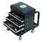 Omega Toolbox Creeper Tool Box Creeper Seat, 3 Drawer, Black, Steel, 14-1/2 in W x 19 in D x 18-1/4 in H 92450 - alternate 1