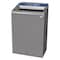 Rubbermaid Commercial 33 gal Rectangular Recycling Bin, Open Top, Gray, Steel, 1 Openings 1961629 - alternate 1