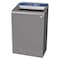 Rubbermaid Commercial 33 gal Rectangular Recycling Bin, Open Top, Gray, Stainless Steel, 1 Openings 1961630 - alternate 1