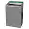 Rubbermaid Commercial 33 gal Rectangular Recycling Bin, Open Top, Gray, Steel, 1 Openings 1961506 - alternate 1