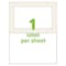Avery Laser/Inkjet Label, 7 1/2 in Label W, 5 in Label H, 1 Labels per Sheet White 7278200754 - alternate 2
