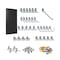 Triton Products 24 In. W x 48 In. H x 1/4 In. D Black Heavy-Duty HDF Round Hole Pegboard 36 pc. Locking Hook Assortment TPB-36BKH-Kit - alternate 1