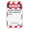 Condor Lockout Tag, Danger, Plastic, 3 1/4 in Width, 5 3/4 in Height, Write On Surface: Yes , 10 PK 48RU10 - alternate 2