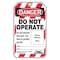 Condor Lockout Tag, Danger, Plastic, 3 1/4 in Width, 5 3/4 in Height, Write On Surface: Yes , 10 PK 48RU13 - alternate 2