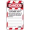 Condor Lockout Tag, Danger, Plastic, 3 1/4 in Width, 5 3/4 in Height, Write On Surface: Yes , 100 PK 48RU18 - alternate 2