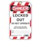 Condor Lockout Tag, Locked Out / Do Not Operate / Only Removed By, Plastic, 3.25 in W x 5.75 in H, PK10 48RU16 - alternate 2
