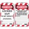 Condor Lockout Tag, Danger, Plastic, 3 1/4 in Width, 5 3/4 in Height, Write On Surface: Yes , 100 PK 48RU18 - alternate 1