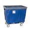 R&B Wire Products Vinyl Basket Truck with Air Cushion Bumper and Steel Base, 14 Bushel, Blue 414SOBC/BL - alternate 1