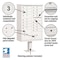 Salsbury Industries Cluster Box Unit, White, Powder Coated, 18 Doors, Pedestal, 3 Type 3316WHT-U - alternate 3