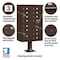 Salsbury Industries Cluster Box Unit, Bronze, Powder Coated, 14 Doors, Pedestal, 4 Type 3313BRZ-U - alternate 3