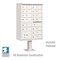 Salsbury Industries Cluster Box Unit, White, Powder Coated, 14 Doors, Pedestal, 4 Type 3313WHT-U - alternate 1