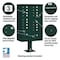 Salsbury Industries Cluster Box Unit, Green, Powder Coated, 18 Doors, Pedestal, 3 Type 3316GRN-U - alternate 2