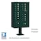 Salsbury Industries Cluster Box Unit, Green, Powder Coated, 18 Doors, Pedestal, 3 Type 3316GRN-U - alternate 1