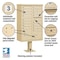 Salsbury Industries Cluster Box Unit, Beige, Powder Coated, 18 Doors, Pedestal, 3 Type 3316SAN-U - alternate 2