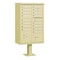 Salsbury Industries Cluster Box Unit, Beige, Powder Coated, 18 Doors, Pedestal, 3 Type 3316SAN-U - alternate 1