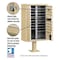 Salsbury Industries Cluster Box Unit, Beige, Powder Coated, 18 Doors, Pedestal, 3 Type 3316SAN-U - alternate 3