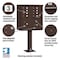 Salsbury Industries Cluster Box Unit, Bronze, Powder Coated, 10 Doors, Pedestal, 1 Type 3308BRZ-U - alternate 3