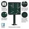 Salsbury Industries Cluster Box Unit, Green, Powder Coated, 10 Doors, Pedestal, 1 Type 3308GRN-U - alternate 3