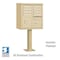 Salsbury Industries Cluster Box Unit, Beige, Powder Coated, 10 Doors, Pedestal, 1 Type 3308SAN-U - alternate 1