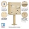 Salsbury Industries Cluster Box Unit, Beige, Powder Coated, 10 Doors, Pedestal, 1 Type 3308SAN-U - alternate 2