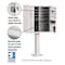 Salsbury Industries Cluster Box Unit, White, Powder Coated, 10 Doors, Pedestal, 1 Type 3308WHT-U - alternate 2
