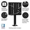 Salsbury Industries Cluster Box Unit, Black, Powder Coated, 13 Doors, Pedestal, 2 Type 3312BLK-U - alternate 2