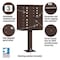 Salsbury Industries Cluster Box Unit, Bronze, Powder Coated, 13 Doors, Pedestal, 2 Type 3312BRZ-U - alternate 3